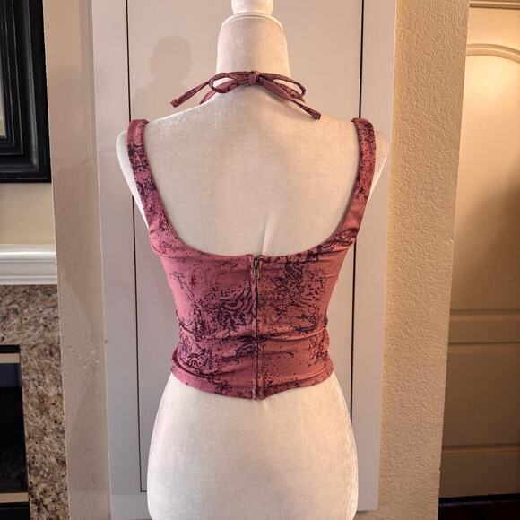 I.AM.GIA Elori Corset Top Pink and Purple Cropped Women’s Size XXS Coquette - Picture 5 of 9